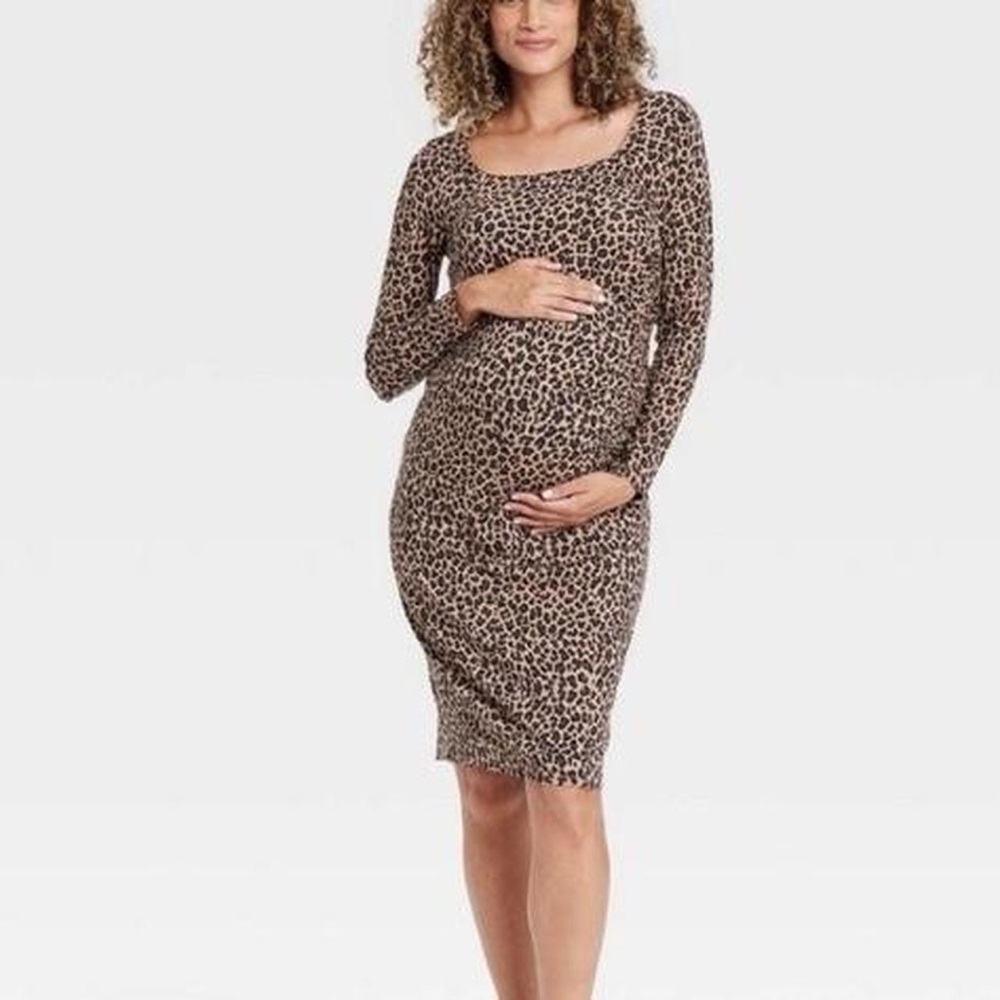 Leopard Print Maternity Dress